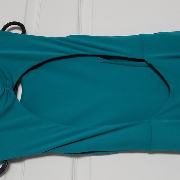 NWT BCBG MAXAZRIA Long Turquoise Dresss - Picture 4 of 12